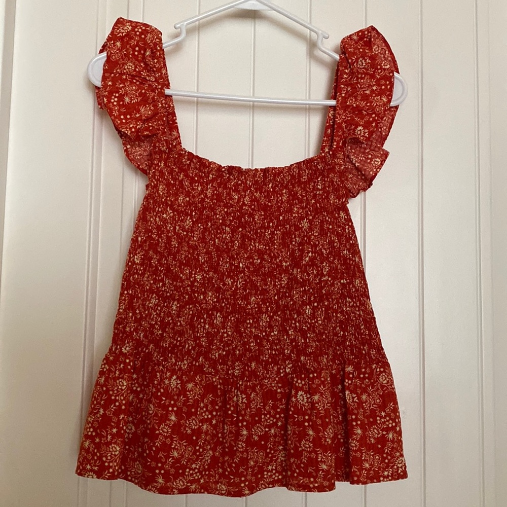 Madewell Lucie Peplum Top Sz. 6